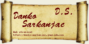Danko Sarkanjac vizit kartica